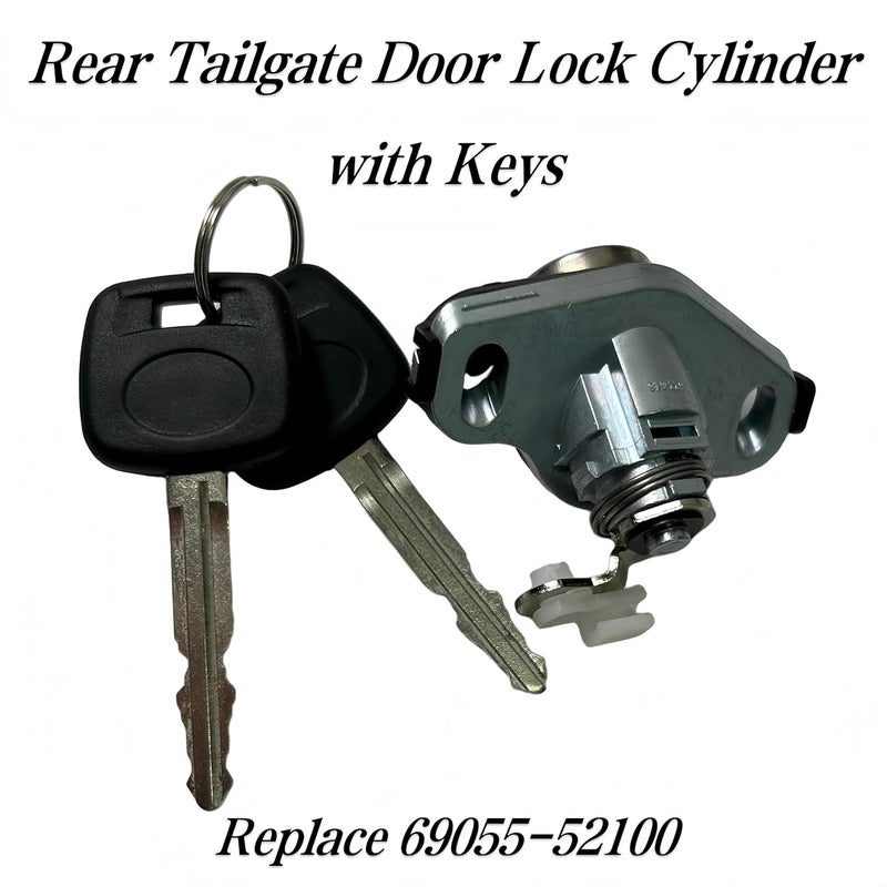 PMFCA Trunk Lid Lock Cylinder with 2 Keys Compatible with Toyota Echo 2000-2003 Replace 69055-52100 Trunk Switch Cylinder - Image 2